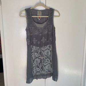 Johnny Was embroidered tank top dress Size S